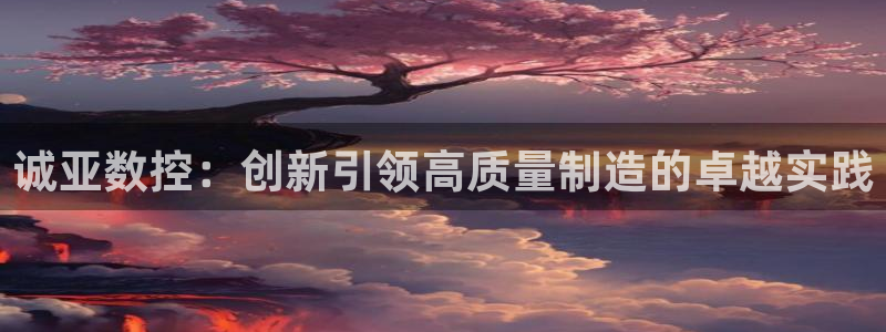 天辰臣娱乐:诚亚数控:创新引领高质量制造的卓越实践