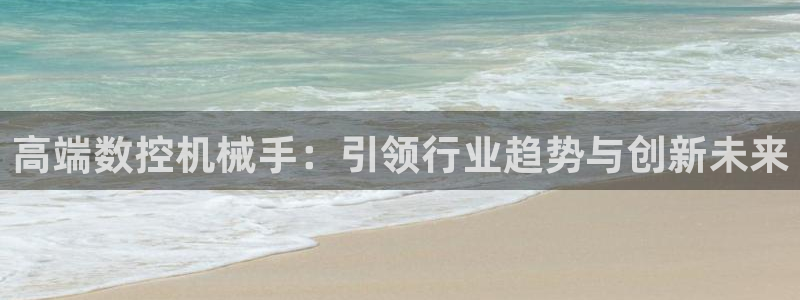 天辰娱乐平台测速：高端数控机械手：引领行业趋势与创新未来