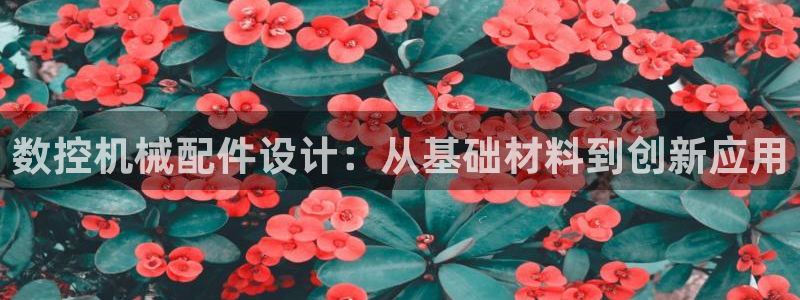 天辰娱乐新：数控机械配件设计：从基础材料到创新应用